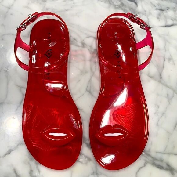NIB 👄 KATY PERRY THE GELI JELLY LIPS SANDALS - Picture 2 of 8